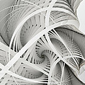 In Betweens-White Fractal Spiral